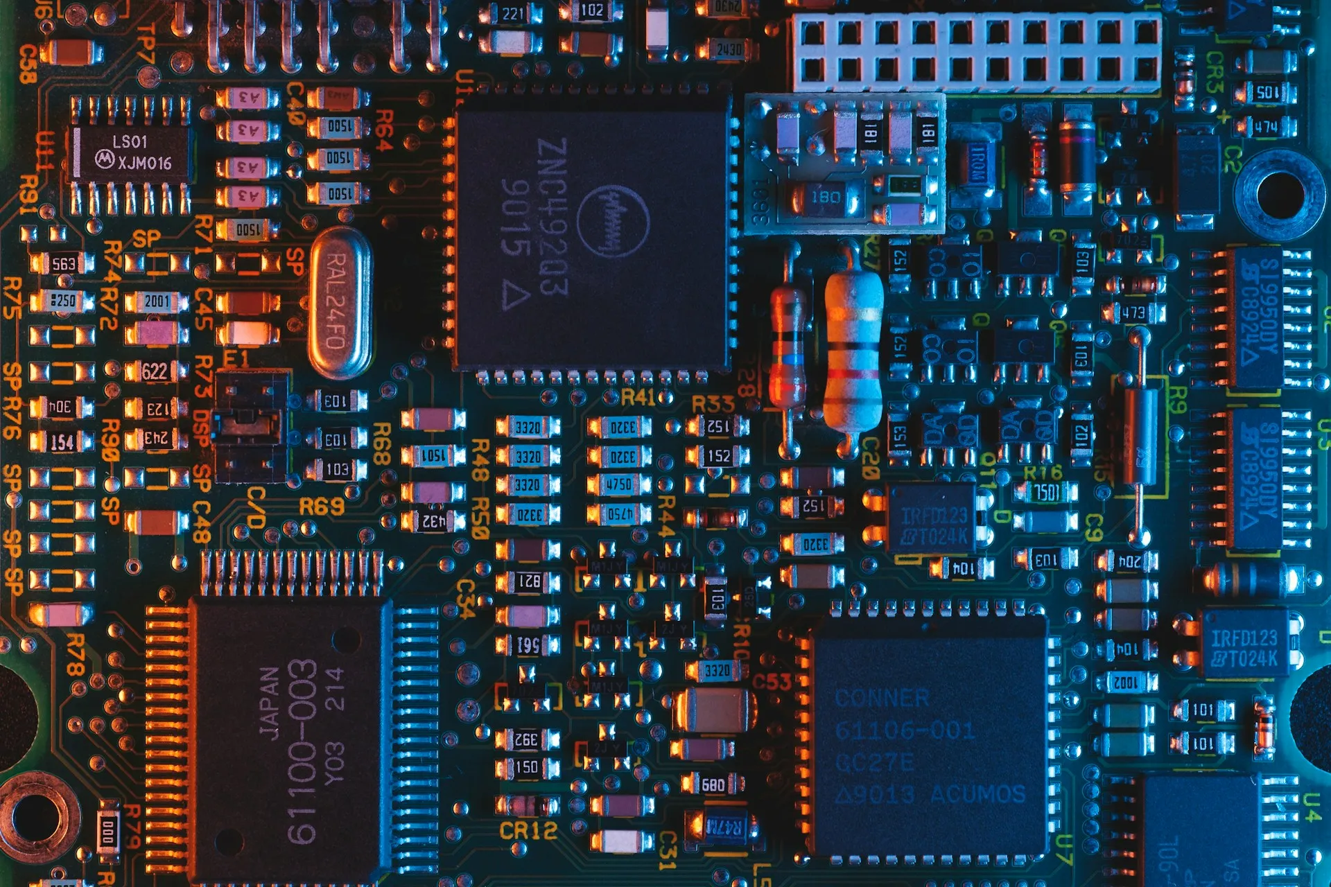 A circuit board by Umberto on Unsplash